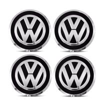 Jogo 4 Calota Centro Roda Original / KR VW UP Aro 15 / 17 Preta