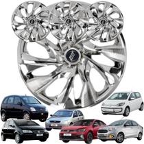 Jogo 4 Calota Esportiva Modelo DS4 Aro 13 Polegadas Cromada Universal Elitte Jogo 4 Calota Esportiva Modelo DS4 Aro 13 Polegadas Cromada Universal Elitte