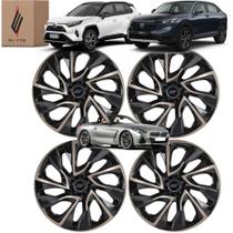 Jogo 4 Calota Esportiva Universal Modelo Ds4 Aro 14 Polegadas Preto Dourado Parafuso Elitte Jogo 4 Calota Esportiva Universal Modelo Ds4 Aro 14 Polegadas Preto Dourado Parafuso Elitte