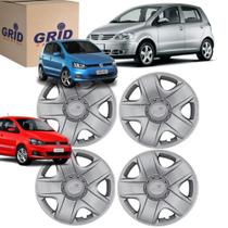 Jogo 4 Calota Fox 2009 ate 2018 Aro 15 Polegadas Encaixe Pressão Grid