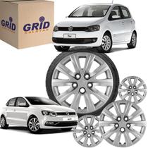 Jogo 4 Calota Fox Polo 2004 ate 2015 Aro 14 Polegadas Parafuso Cubo Baixo 5 Furos