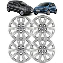 Jogo 4 Calota Fox Polo 2004 ate 2015 Aro 15 Polegadas Parafuso Cubo Baixo 5 Furos Emblema