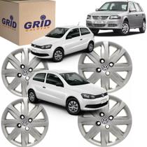 Jogo 4 Calota Gol 2000 ate 2014 Aro 14 Polegadas Parafuso Cubo Alto Emblema VW