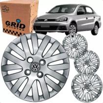Jogo 4 Calota Gol Trend Voyage Saveiro Aro 14 Polegadas Parafuso Cubo Alto Emblema VW Jogo 4 Calota Gol Trend Voyage Saveiro Aro 14 Polegadas Parafuso Cubo Alto Emblema VW