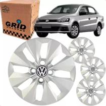 Jogo 4 Calota Modelo Gol Voyage 2009/2011 Aro 14 Polegadas Parafuso Cubo Alto Emblema VW