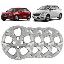 Jogo 4 Calota Modelo Onix Prisma 2021/ Aro 15 Polegadas Parafuso Grid