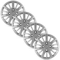 Jogo 4 Calota Modelo Original Fiat Siena Palio Prata Aro 13 Grid
