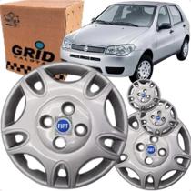 Jogo 4 Calota Modelo Palio Fire 2004 Aro 13 Polegadas Cubo Baixo com Emblema