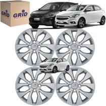Jogo 4 Calota Onix Prisma 2017 ate 2020 Aro 15 Polegadas Cubo Baixo Grid