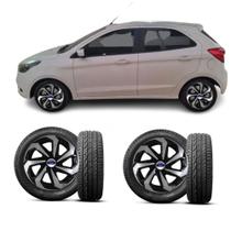 Jogo 4 Calota Spider Ford Ka 2015 2016 2017 Aro 14