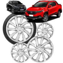 Jogo 4 Calota Strada 2021/ Aro 14 Polegadas Parafuso Cubo Alto Grid