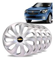 Jogo 4 Calota Velox Aro 14 Prata Gm Agile Celta Corsa Prisma Prateado - Prateado