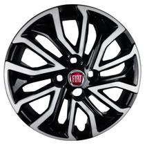 Jogo 4 calotas argo 2022 aro 15 preto prata