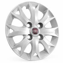 Jogo 4 Calotas Aro 13 Palio Fire Prata Original Grid Fiat Calota 2014 - 158CB-PTA-E