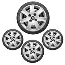 Jogo 4 calotas aro 14 Peugeot 206 207 307 Roggar Partner Cod. 7001