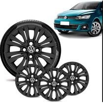 Jogo 4 Calotas aro 14 Volkswagen Gol G3 G4 G5 G6 G7 Preto Fosco Cod.1140BLF
