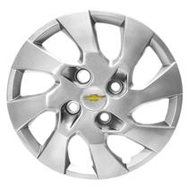 Jogo 4 Calotas Aro 15 GM Onix Prisma 2013 14 15 16 PRATA