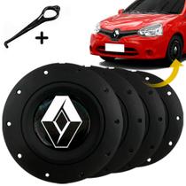 Jogo 4 Calotas Central Renault Clio Aro 13 14 15 Amarok