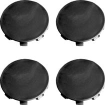 Jogo 4 Calotas Central Roda Mangels 55mm Universal Preta