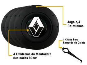 Jogo 4 Calotas Centro De Roda Ferro Renault Aro 13 14 15 Amarok