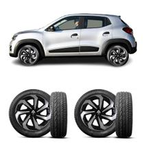 Jogo 4 Calotas Clio Logan Sandero Duster Renault Aro 15