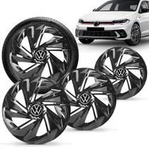 Jogo 4 Calotas Elitte 14" Nitro Preto Polo Track 2023 a 2025 com Emblema Resinado Jogo 4 Calotas Elitte 14" Nitro Preto Polo Track 2023 a 2025 com Emblema Resinado