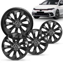 Jogo 4 Calotas Elitte 14" Velox Preto Polo Track 2023 a 2025 com Emblema Resinado Jogo 4 Calotas Elitte 14" Velox Preto Polo Track 2023 a 2025 com Emblema Resinado
