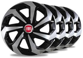 Jogo 4 Calotas Esportiva Aro 13 Spider Fiat Palio Uno Kit Carlota Siena