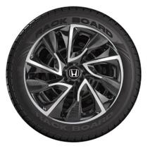 Jogo 4 Calotas Esportivas Aro 15 DS4 Black Silver Honda