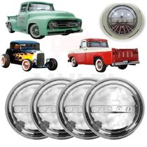 Jogo 4 Calotas Ford F-100 F-1000 Pick-Up Hot Rod Jogo 4 Calotas Ford F-100 F-1000 Pick-Up Hot Rod
