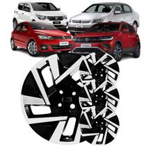 Jogo 4 Calotas Modelo Sport T-Cross 2025 Aro 15 Preto/Prata Cubo Padrão Parafuso Grid Jogo 4 Calotas Modelo Sport T-Cross 2025 Aro 15 Preto/Prata Cubo Padrão Parafuso Grid