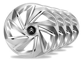 Jogo 4 Calotas Nitro Aro 14 Prata Citroen C3 C4 Kit Carlota Xsara