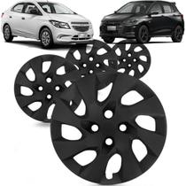 Jogo 4 Calotas Onix Prisma 2014 ate 2016 Aro 15 Polegadas Preto Fosco Grid Jogo 4 Calotas Onix Prisma 2014 ate 2016 Aro 15 Polegadas Preto Fosco Grid