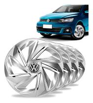 Jogo 4 Calotas Prata Aro 14 Volkswagen Kit Carlota Gol G1 G2 G3 G4 G5 Up