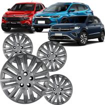 Jogo 4 Calotas Toro Tracker Tcross Aro 16 Grafite Cubo Padrão 5 Furos Jogo 4 Calotas Toro Tracker Tcross Aro 16 Grafite Cubo Padrão 5 Furos