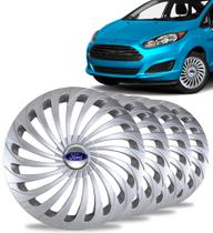 Jogo 4 Calotas Twister Aro 14 Prata Ford New Fiesta Ka