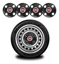 Jogo 4 Calotinhas Centrais Fiat Strada Aro 13 14 15