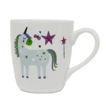 Jogo 4 Caneca 225 Ml Porcelana Schmidt Unicornio Infantil