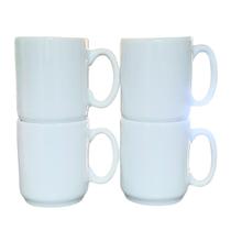 Jogo 4 canecas 150ml - Kit Porcelana branca