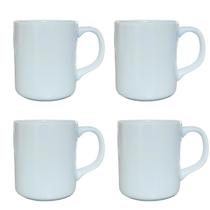 Jogo 4 canecas 300ml - Kit Porcelana branca (2)