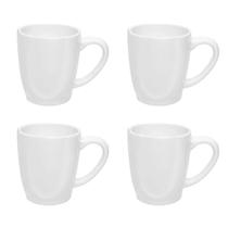 Jogo 4 Canecas de 260ml Ryo White Oxford Porcelanas