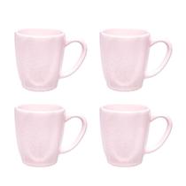 Jogo 4 Canecas de 380ml Ryo Pink Sand Oxford Porcelanas