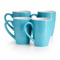 Jogo 4 Canecas Grande Café Chá Leite Xicara de Ceramica 320ml Cambrige - Dolce Home