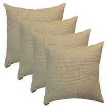 Jogo 4 Capas Almofadas Decorativas Quadrada 50x50 Ziper Invisivel Santorini Caqui Jogo 4 Capas Almofadas Decorativas Quadrada 50x50 Ziper Invisivel Santorini Caqui