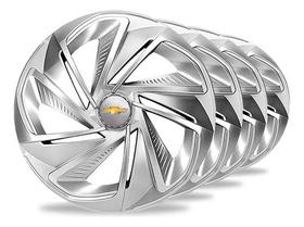 Jogo 4 Carlota Esportiva Chevrolet Aro 14 Corsa Agile Kit Calotas Gm Celta Prisma