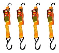 Jogo 4 Cintas Catraca Amarração Carga Jet Ski Moto 4,5metros