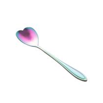 Jogo 4 Colheres Inox Para Chá Heart Rainbow 12,5x2,5cm 28302