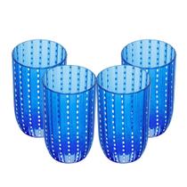 Jogo 4 Copo Alto de Acrílico Orquídea Azul para Água Suco 450ml Wolff Jogo 4 Copo Alto de Acrílico Orquídea Azul para Água Suco 450ml Wolff