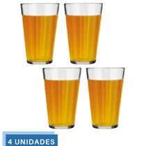 Jogo 4 Copo Americano Long Drink 450ml Vidro Cerveja Nadir - NADIR FIGUEREIDO