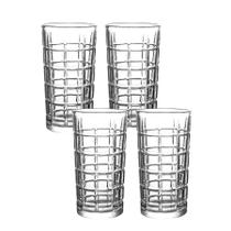 Jogo 4 Copo De Vidro Alto Long Drink 380ml Cristal Drinkware Jogo 4 Copo De Vidro Alto Long Drink 380ml Cristal Drinkware